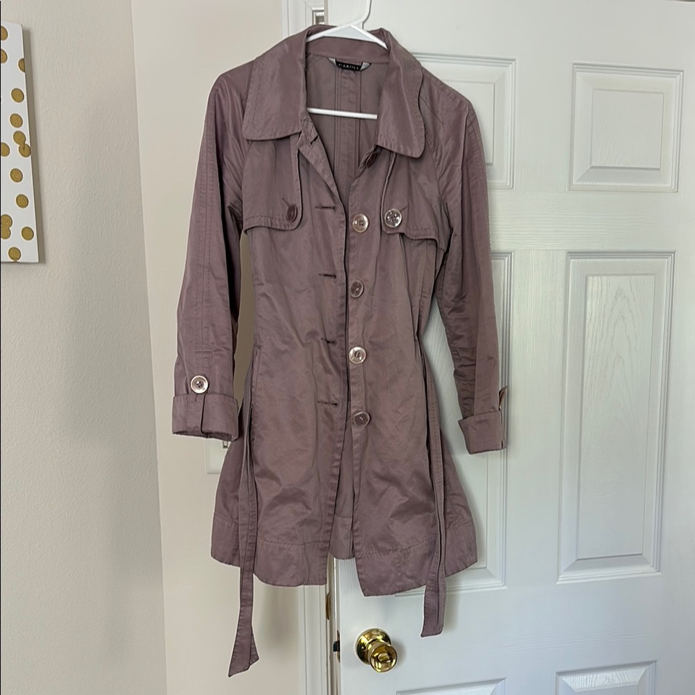 Elegant Women's Trench Coat in Dusty Purple